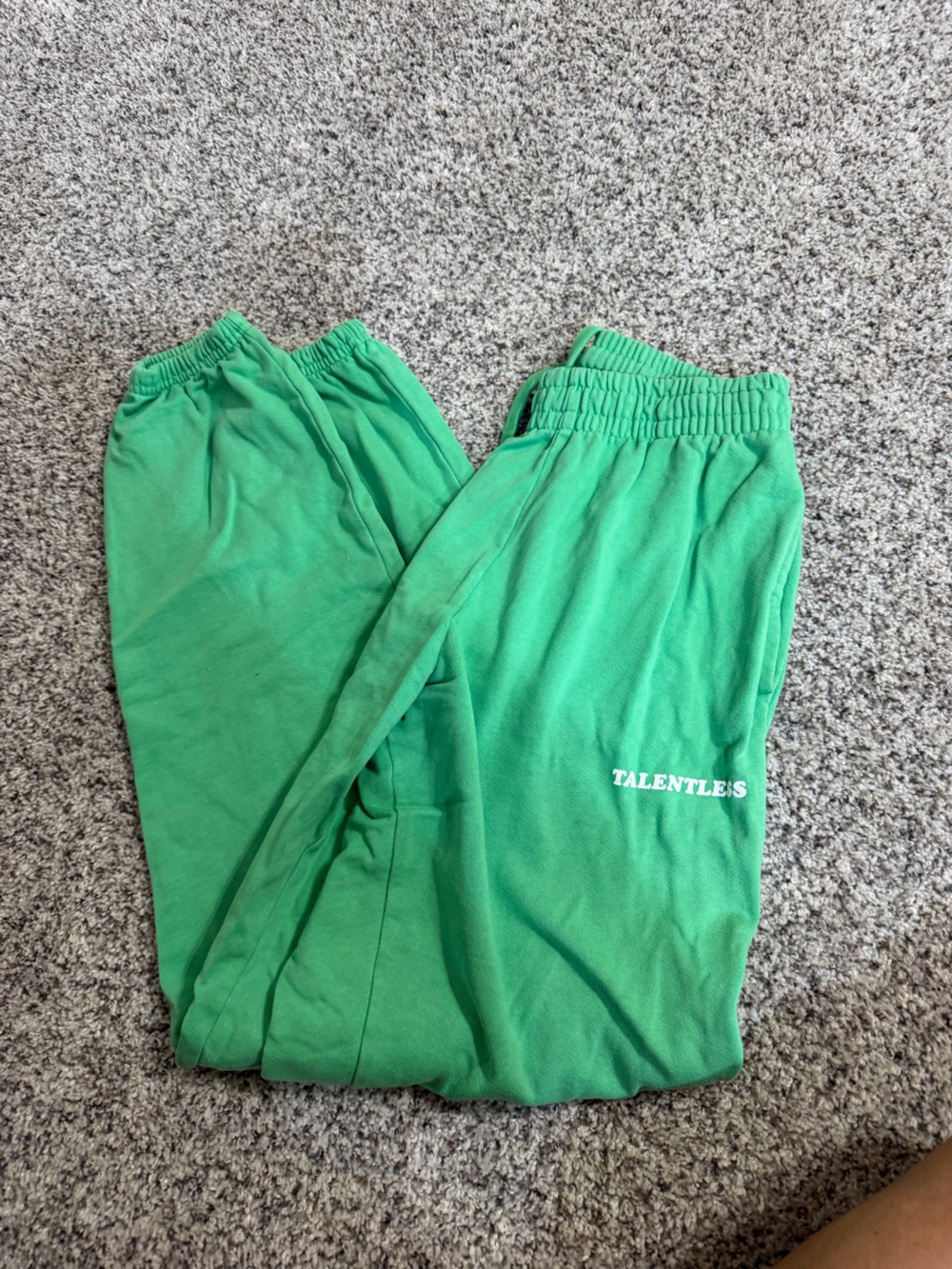TALENTLESS Bright Green Sweatpants with Logo
